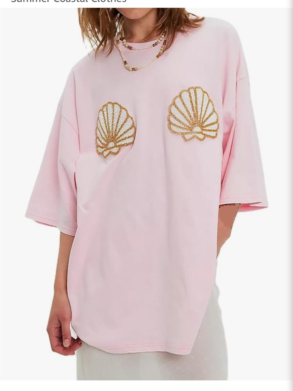 Oversized seashell tee